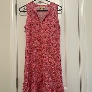 MICHAEL Michael Kors Mandarin Floral Tie Front Ruffled Hem Dress - Size S